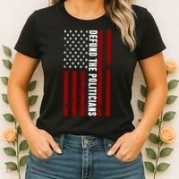 Defund The Politicians US Flag Women's T-Shirt thumb 2