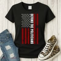 Defund The Politicians US Flag Women's T-Shirt thumb 3
