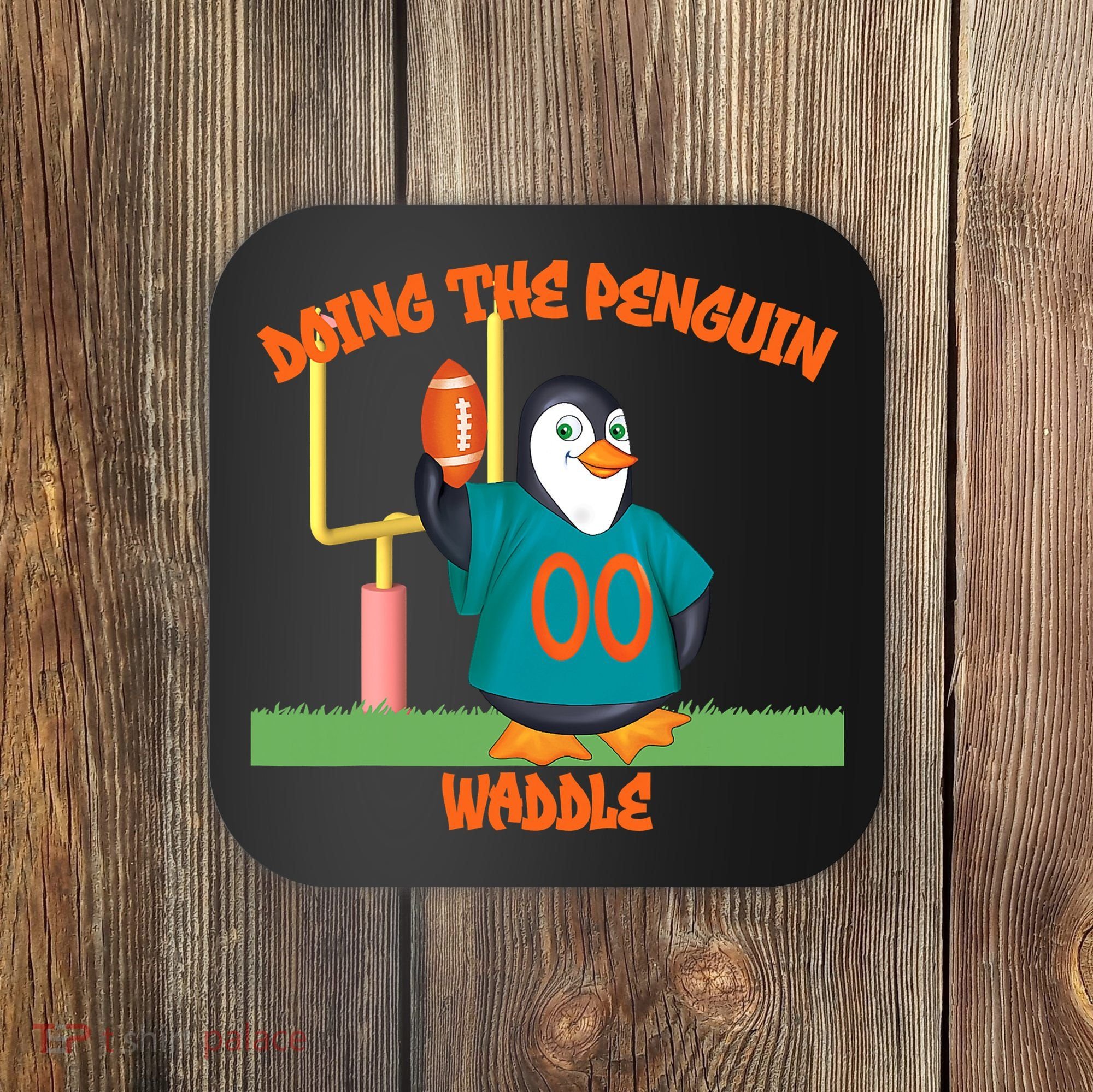 Doing The Penguin Waddle Football Touchdown Celebration Coaster