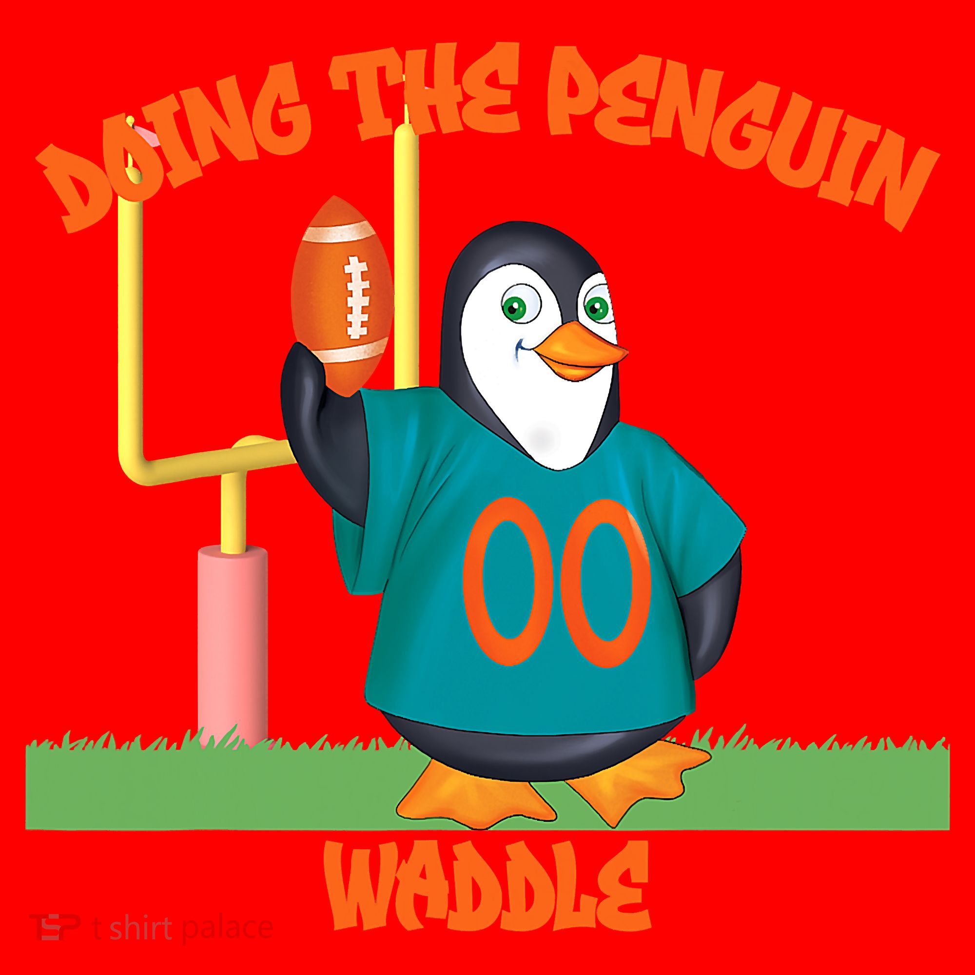 Doing The Penguin Waddle Football Touchdown Celebration Santa Hat