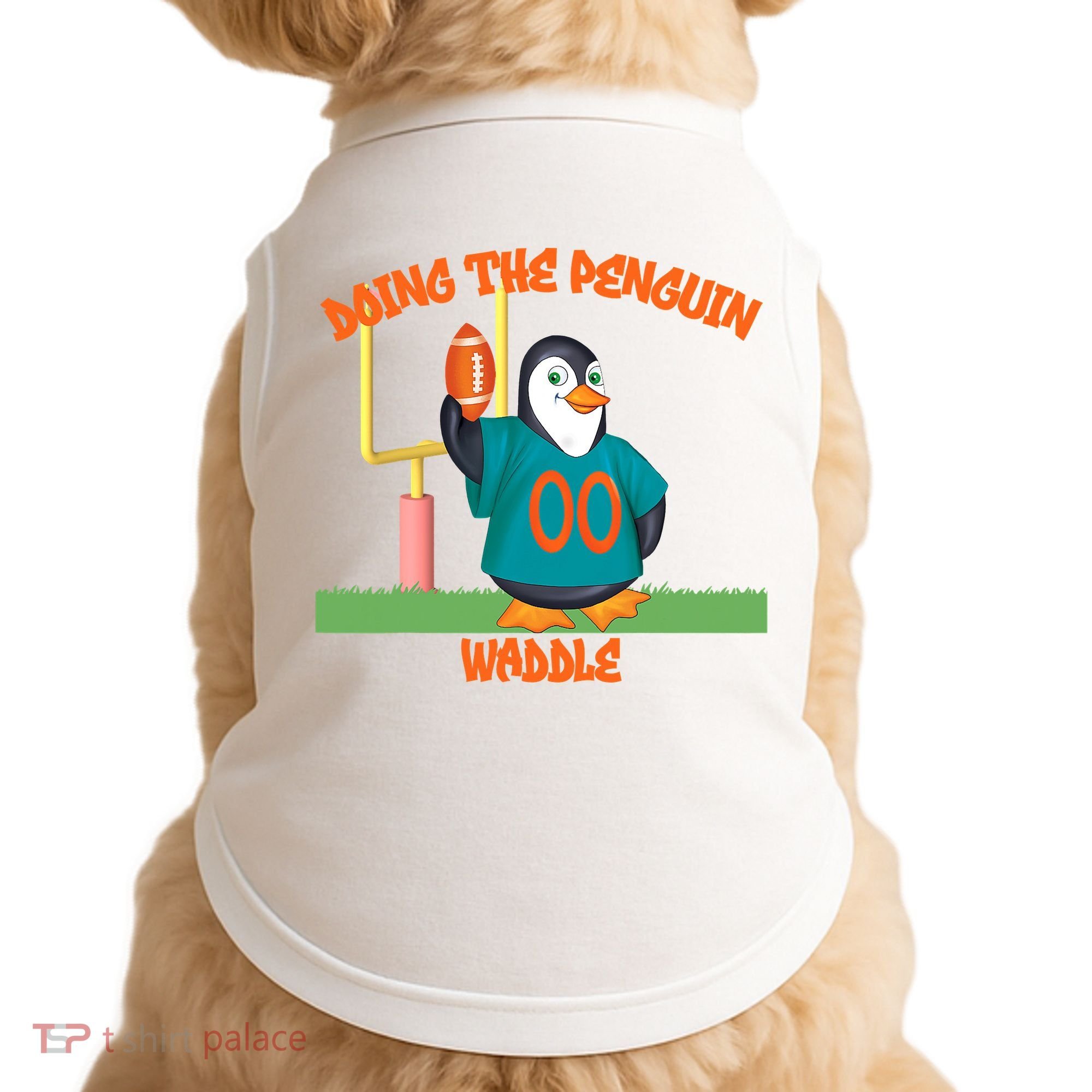 Doing The Penguin Waddle Football Touchdown Celebration Doggie Tank