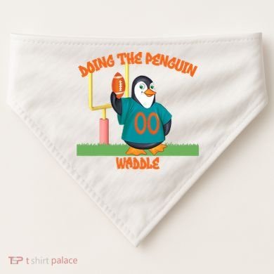 Doing The Penguin Waddle Football Touchdown Celebration USA-Made Doggie Bandana