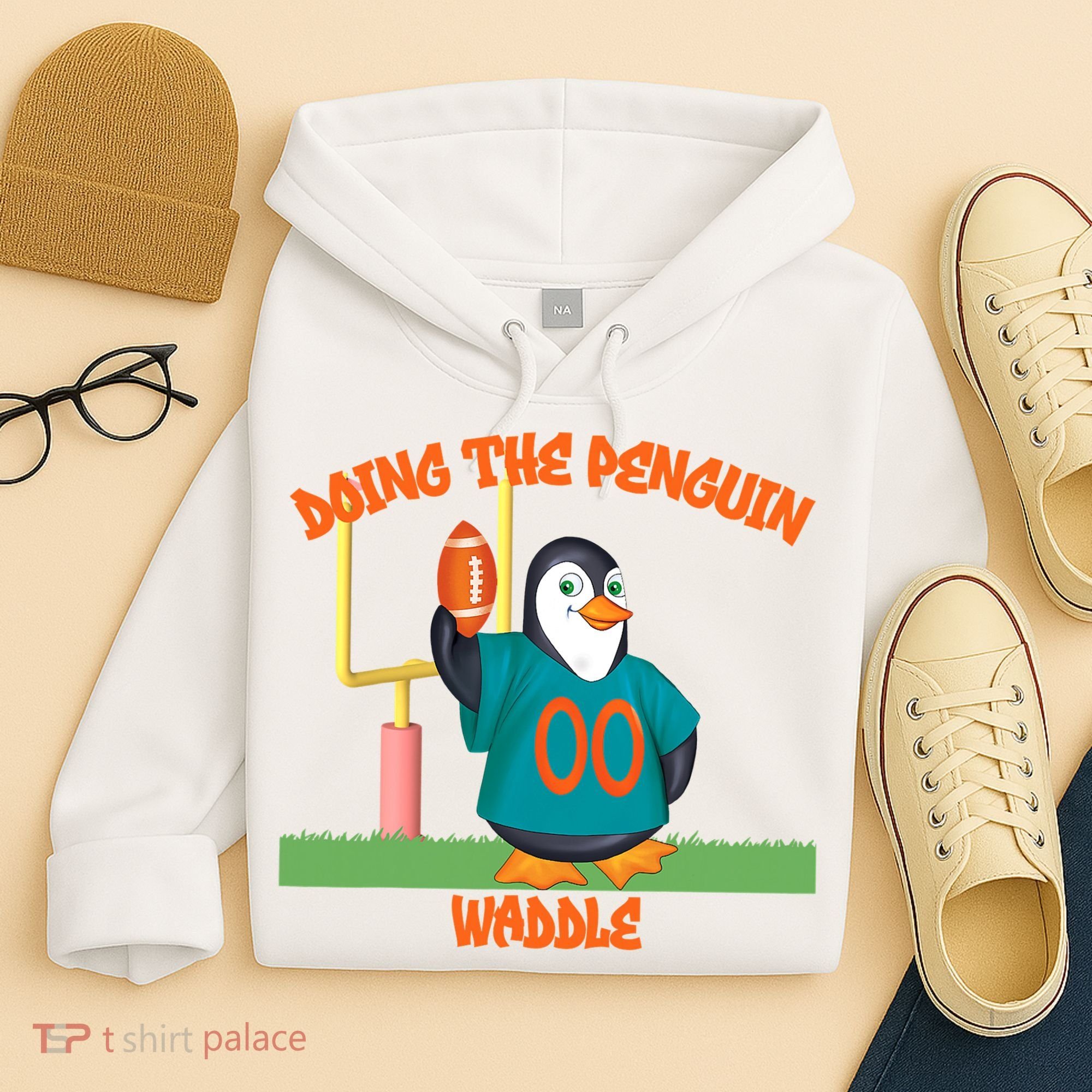 Doing The Penguin Waddle Football Touchdown Celebration Hoodie
