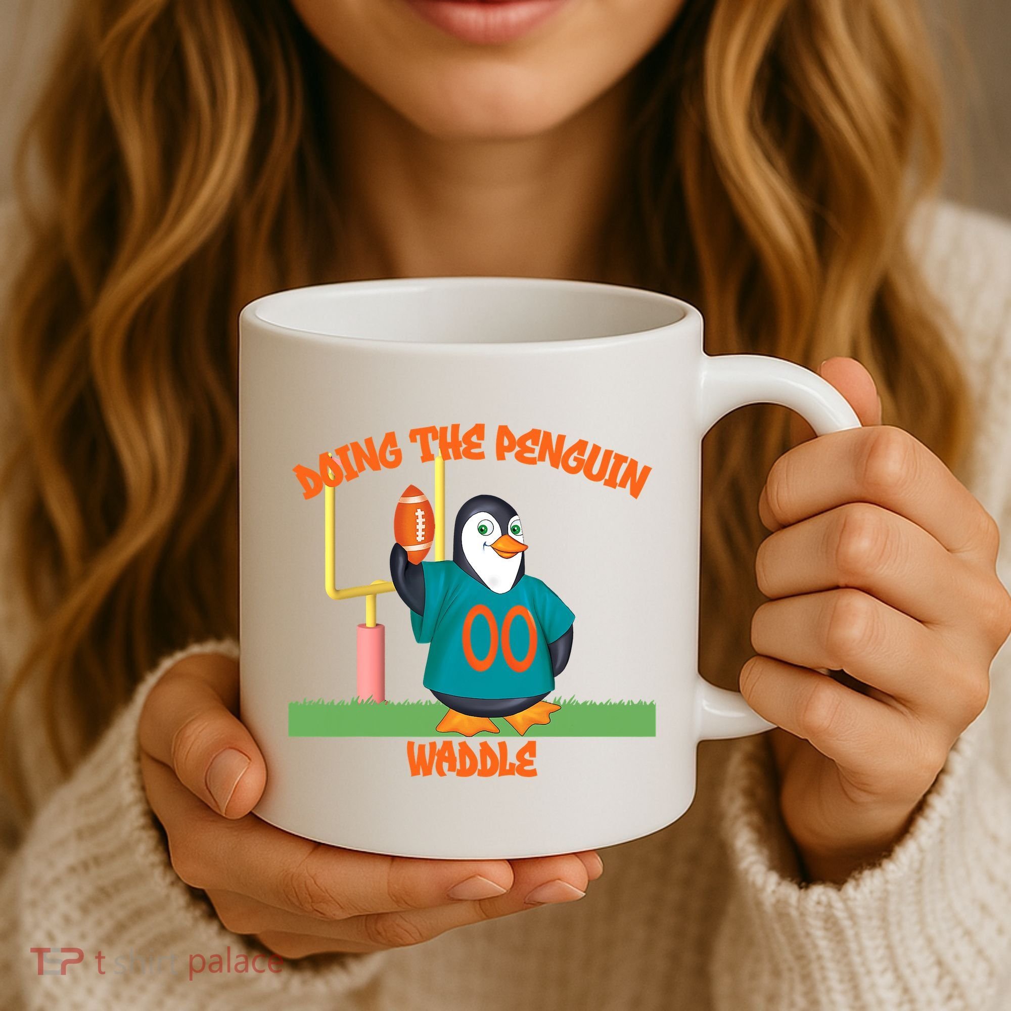Doing The Penguin Waddle Football Touchdown Celebration Coffee Mug