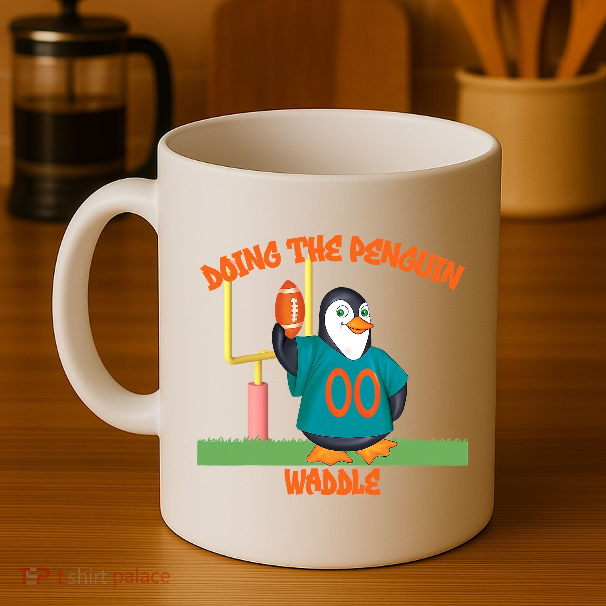 Doing The Penguin Waddle Football Touchdown Celebration Coffee Mug