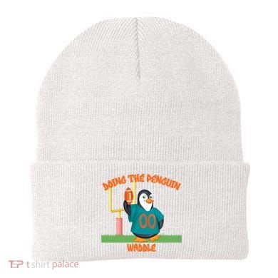 Doing The Penguin Waddle Football Touchdown Celebration Beanie