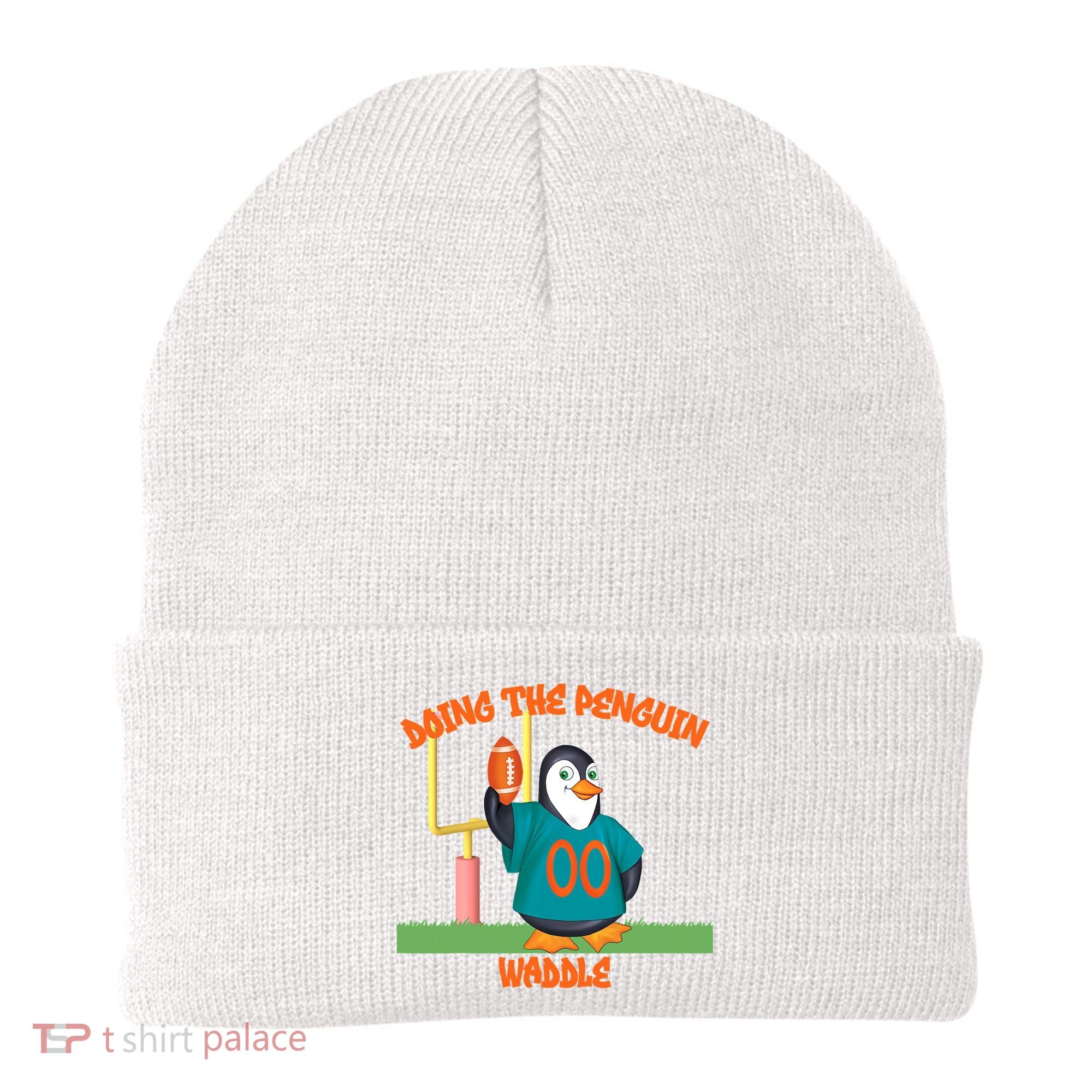 Doing The Penguin Waddle Football Touchdown Celebration Beanie