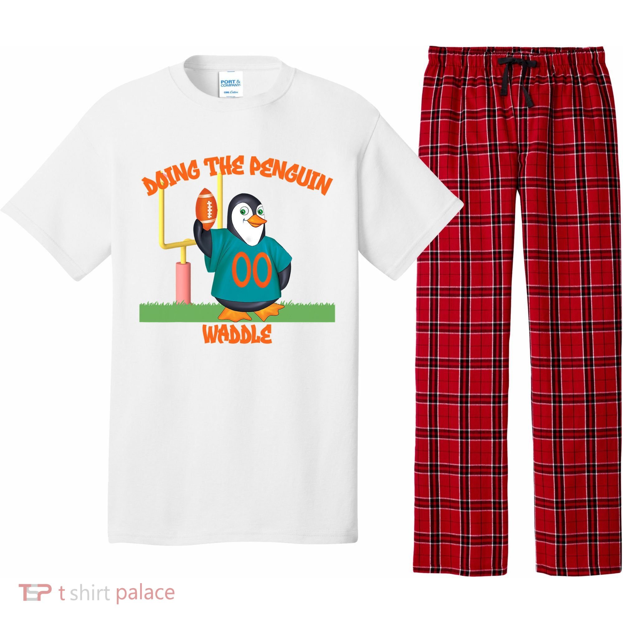 Doing The Penguin Waddle Football Touchdown Celebration Pajama Set