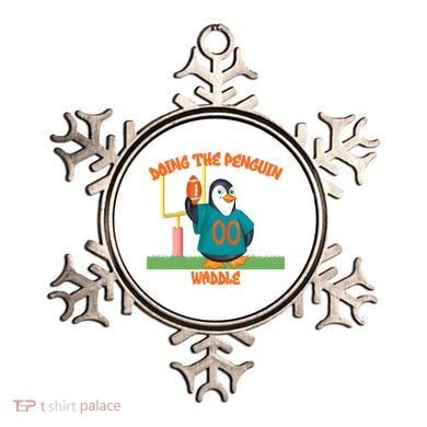 Doing The Penguin Waddle Football Touchdown Celebration Ornament