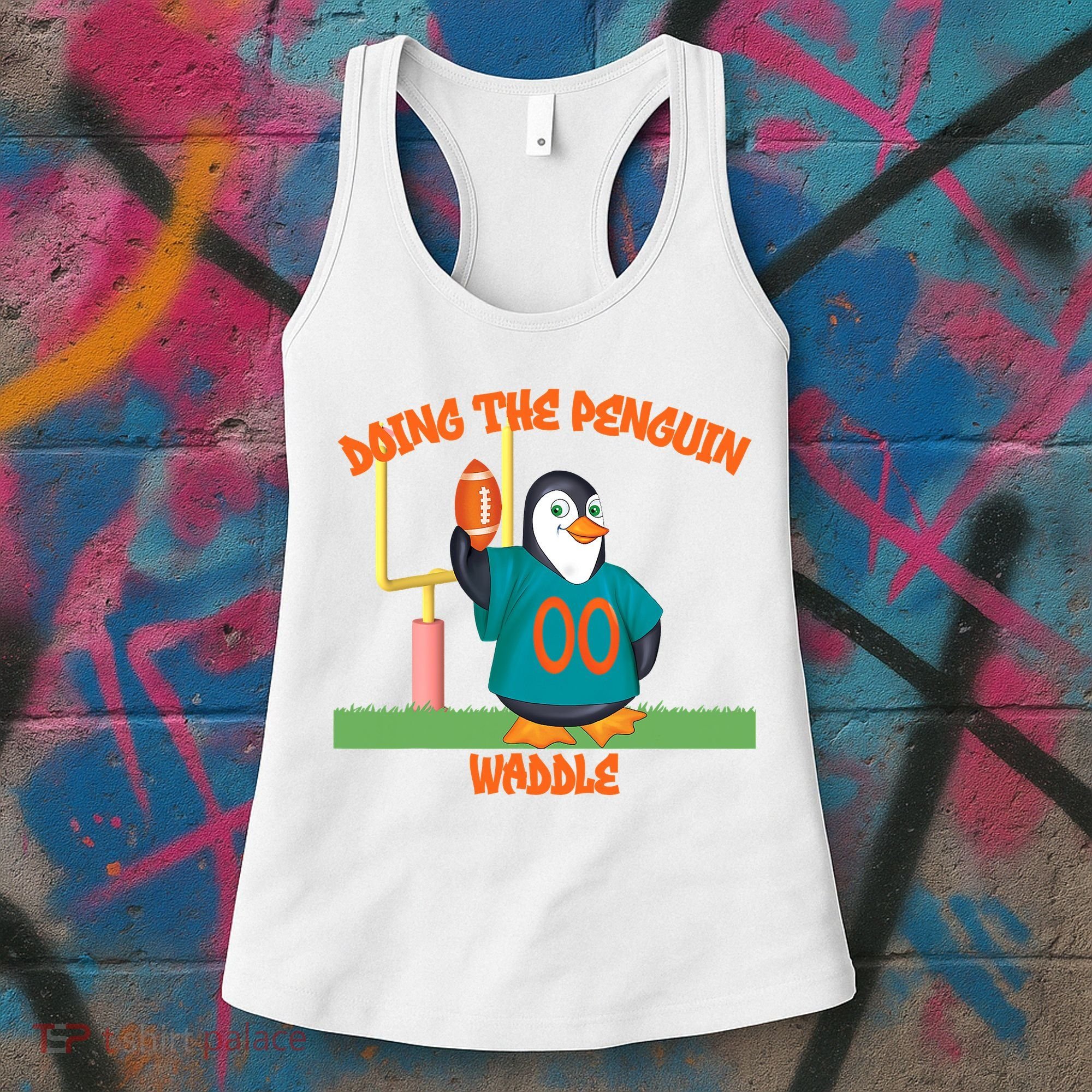 Doing The Penguin Waddle Football Touchdown Celebration Women's Tank Top