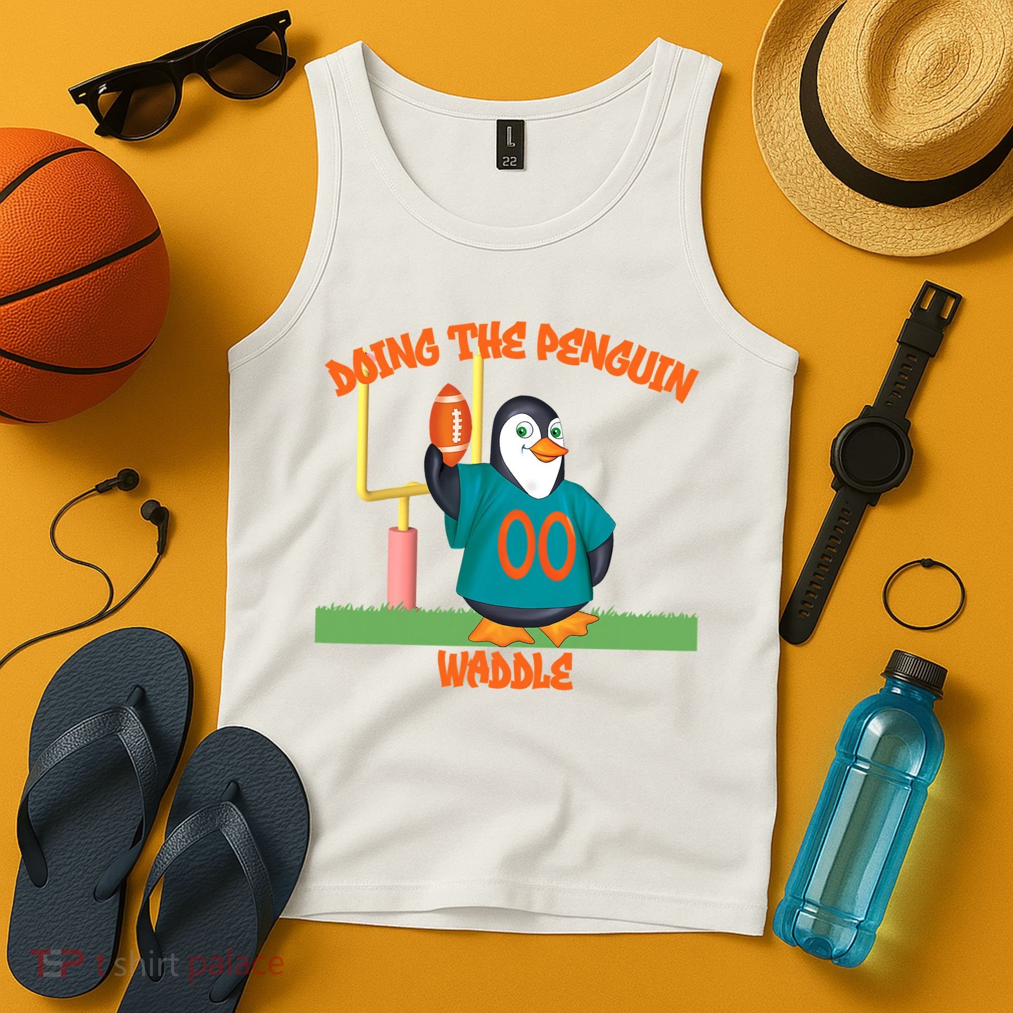 Doing The Penguin Waddle Football Touchdown Celebration Tank Top