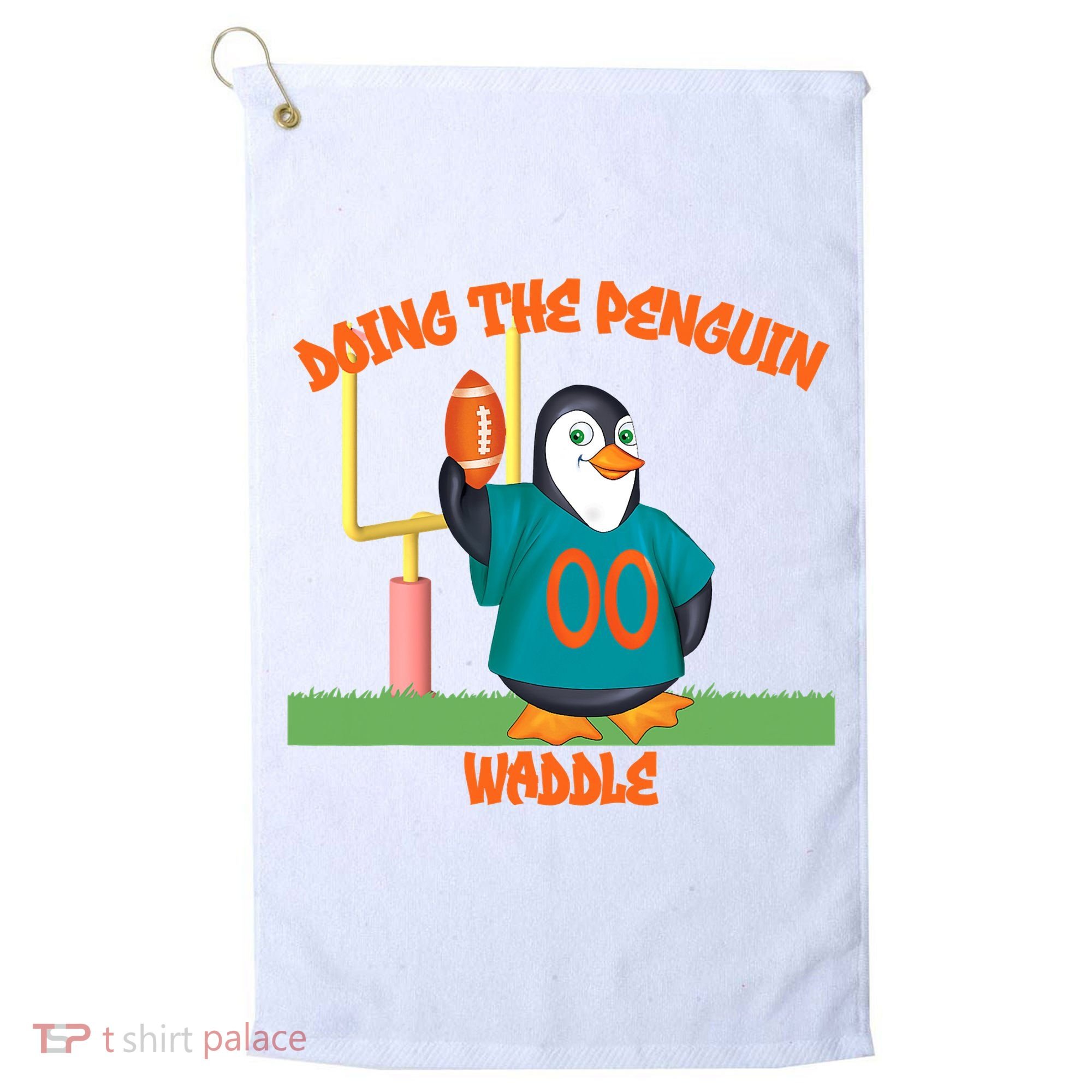 Doing The Penguin Waddle Football Touchdown Celebration Golf Towel