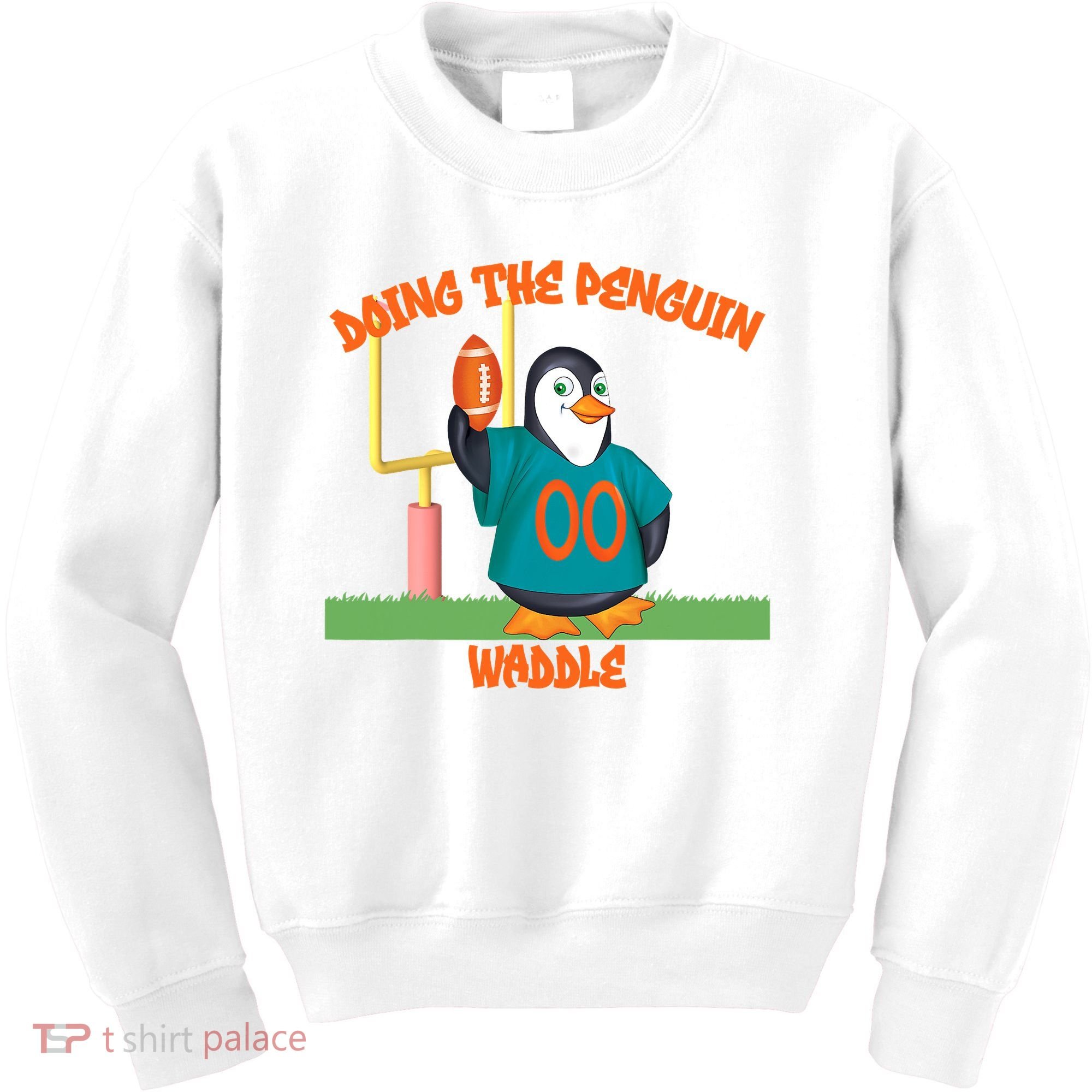 Doing The Penguin Waddle Football Touchdown Celebration Kids Sweatshirt