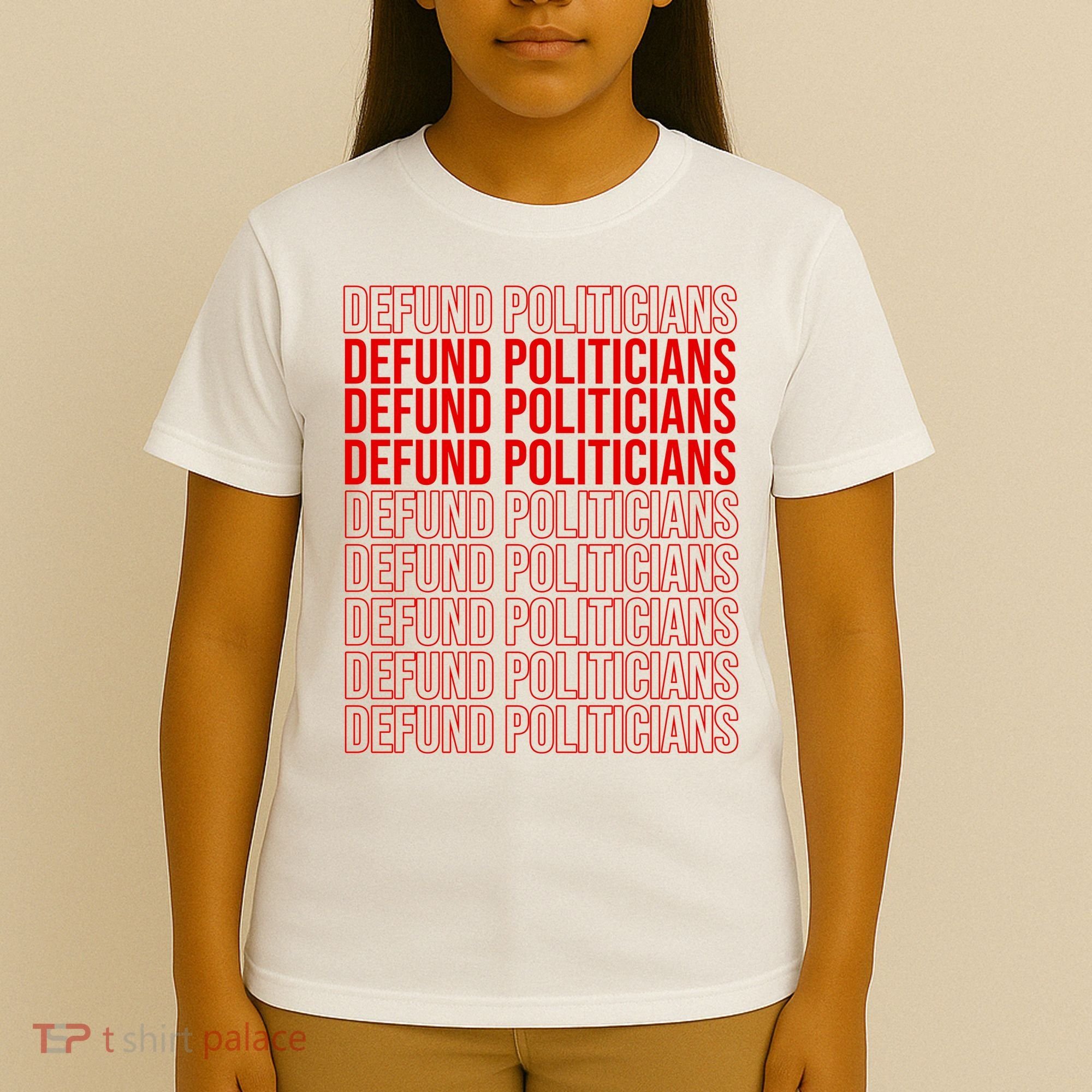 Defund The Politicians Grocery Bag Spoof T-Shirt