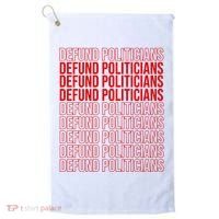 Defund The Politicians Grocery Bag Spoof Golf Towel thumb 0