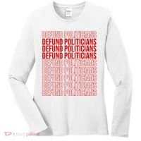 Defund The Politicians Grocery Bag Spoof Women's Long Sleeve Shirt thumb 0