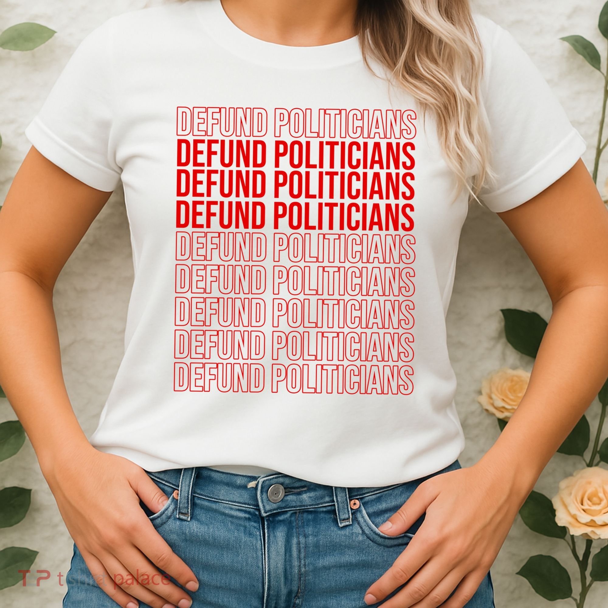 Defund The Politicians Grocery Bag Spoof Women's T-Shirt