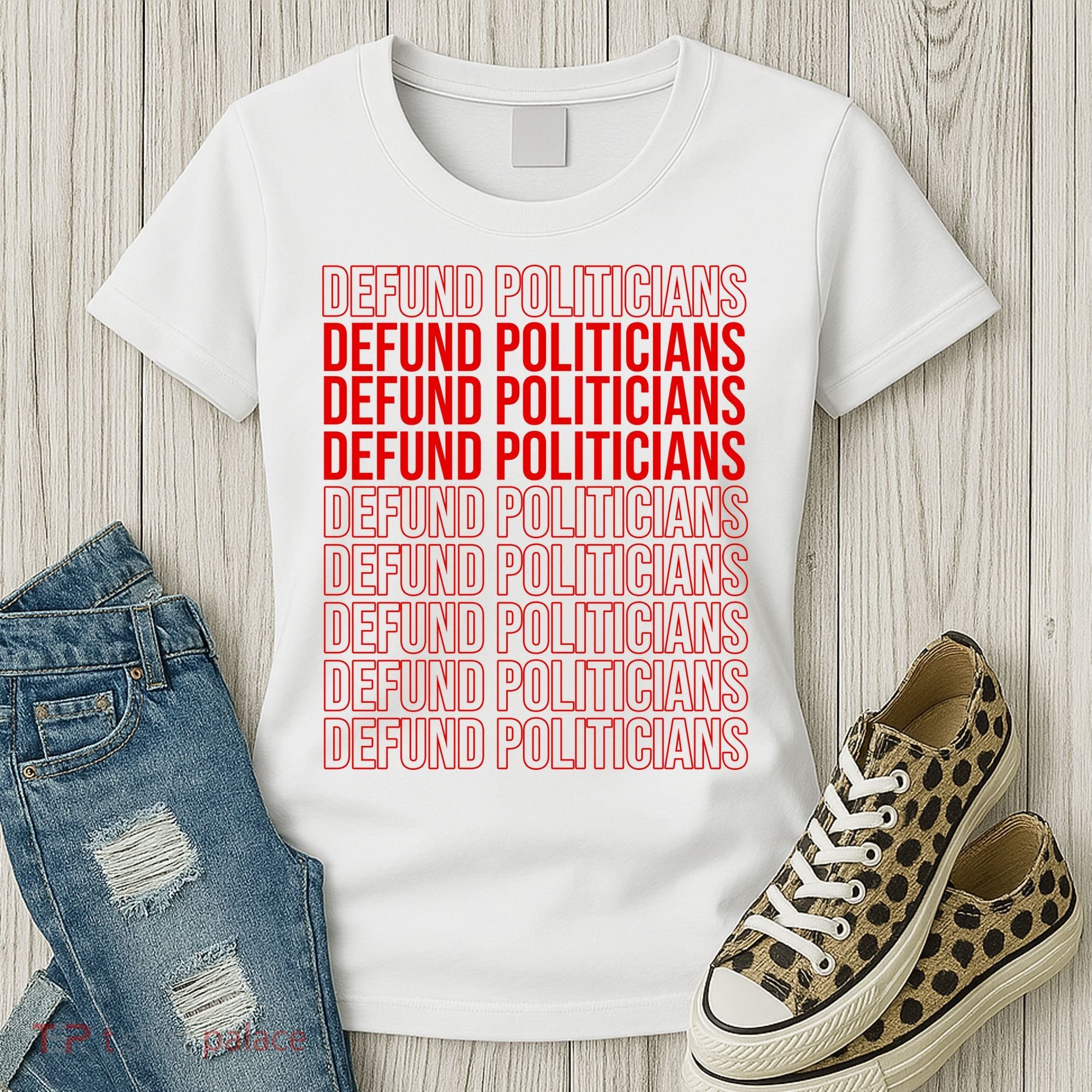 Defund The Politicians Grocery Bag Spoof Women's T-Shirt