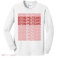 Defund The Politicians Grocery Bag Spoof Kids Long Sleeve Shirt thumb 0