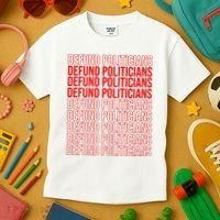 Defund The Politicians Grocery Bag Spoof Kids T-Shirt thumb 3