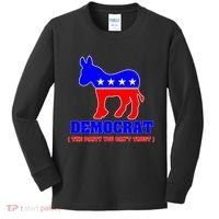 Democrat The Party You Can't Trust Kids Long Sleeve Shirt thumb 0