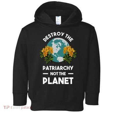 Destroy The Patriarchy Not The Planet Toddler Hoodie