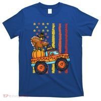 Dabbing Turkey Pumpkin Truck Autumn Usa Flag Thanksgiving Gift T-Shirt thumb 0