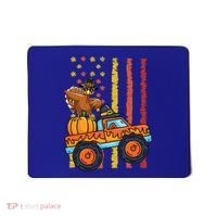 Dabbing Turkey Pumpkin Truck Autumn Usa Flag Thanksgiving Gift Mousepad thumb 0