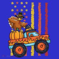 Dabbing Turkey Pumpkin Truck Autumn Usa Flag Thanksgiving Gift Women's Tank Top thumb 5