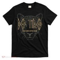 Def Tired Pour Some Coffee On Me Tiger Tired Coffee Vintage T-Shirt thumb 0