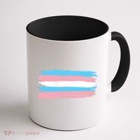 Distressed Transgender Pride Flag Coffee Mug thumb 1