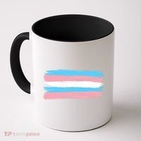 Distressed Transgender Pride Flag Coffee Mug thumb 0
