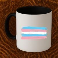 Distressed Transgender Pride Flag Coffee Mug thumb 2
