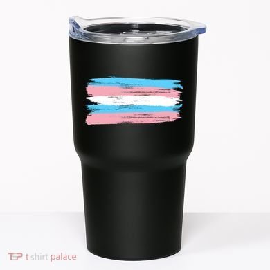 Distressed Transgender Pride Flag Tumbler