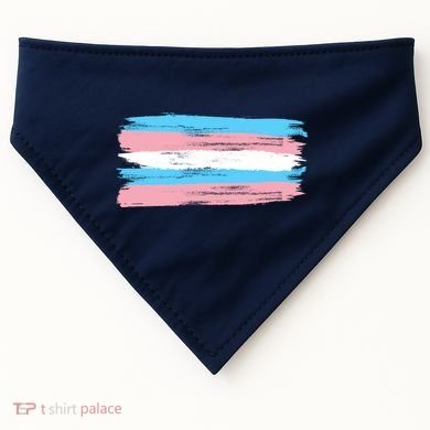 Distressed Transgender Pride Flag USA-Made Doggie Bandana