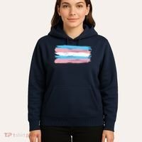 Distressed Transgender Pride Flag Hoodie thumb 5