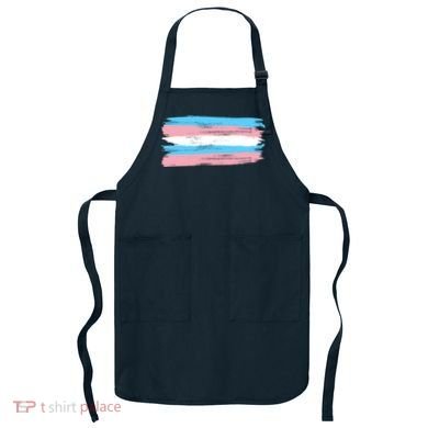 Distressed Transgender Pride Flag Apron