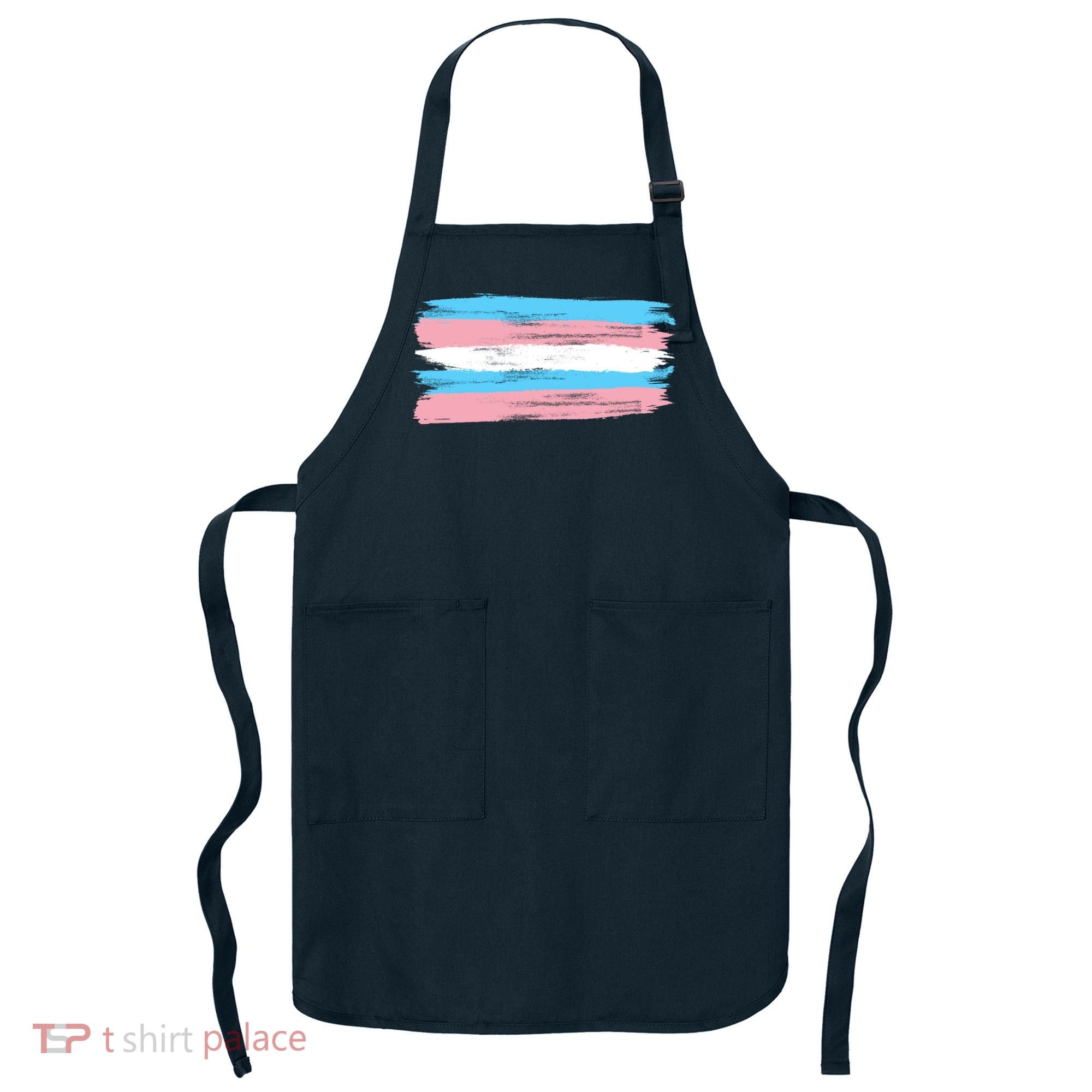 Distressed Transgender Pride Flag Apron
