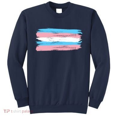 Distressed Transgender Pride Flag Sweatshirt