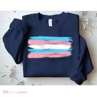 Distressed Transgender Pride Flag Sweatshirt thumb 2