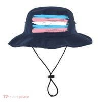 Distressed Transgender Pride Flag Bucket Hat thumb 0