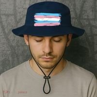 Distressed Transgender Pride Flag Bucket Hat thumb 2