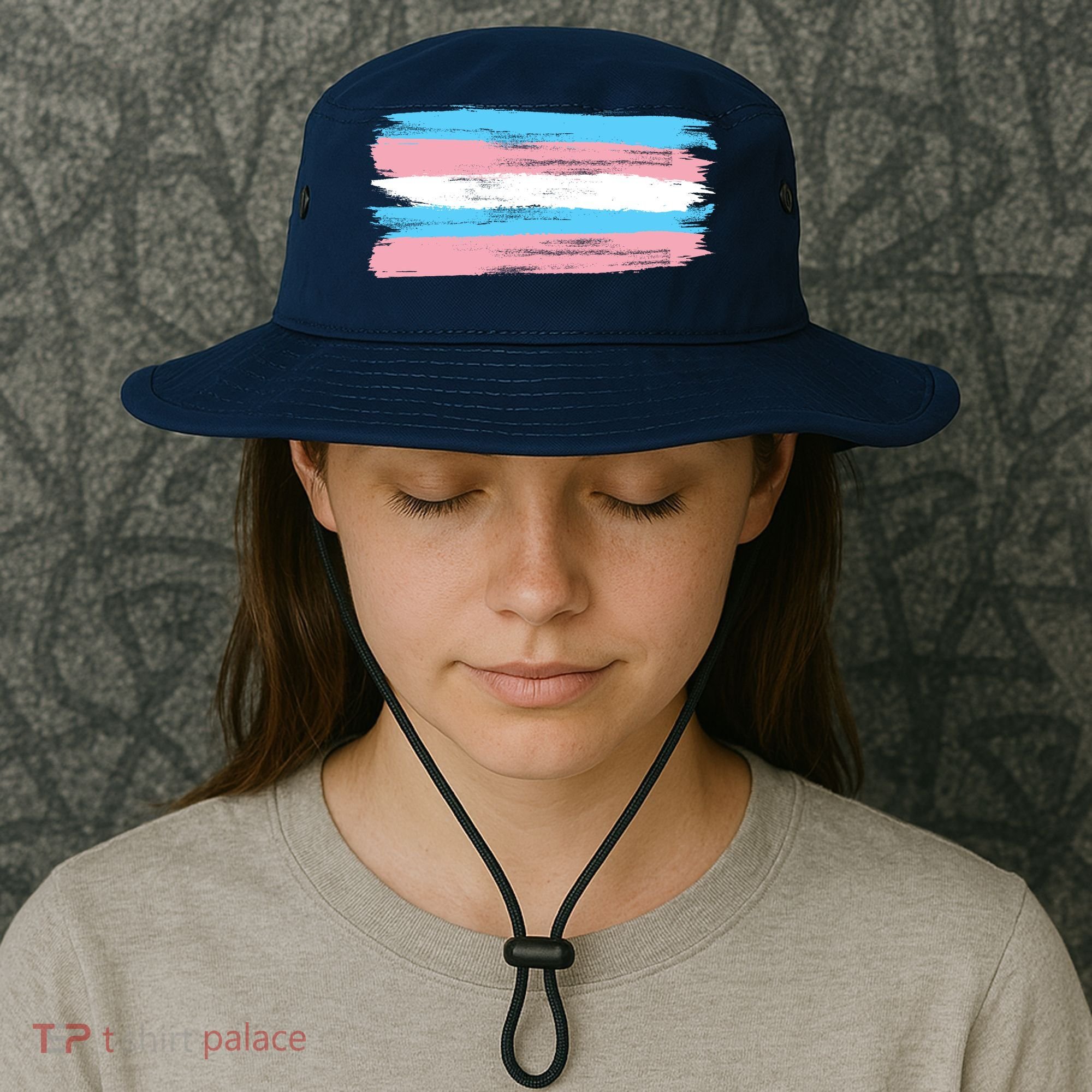 Distressed Transgender Pride Flag Bucket Hat