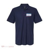 Distressed Transgender Pride Flag Polo thumb 0
