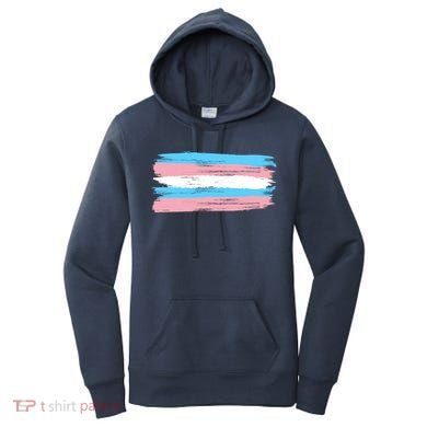 Distressed Transgender Pride Flag Women's Hoodie