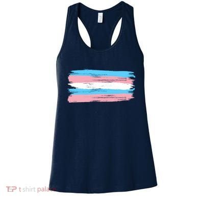 Distressed Transgender Pride Flag Women's Tank Top