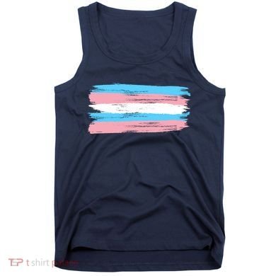Distressed Transgender Pride Flag Tank Top
