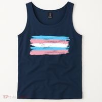 Distressed Transgender Pride Flag Tank Top thumb 2