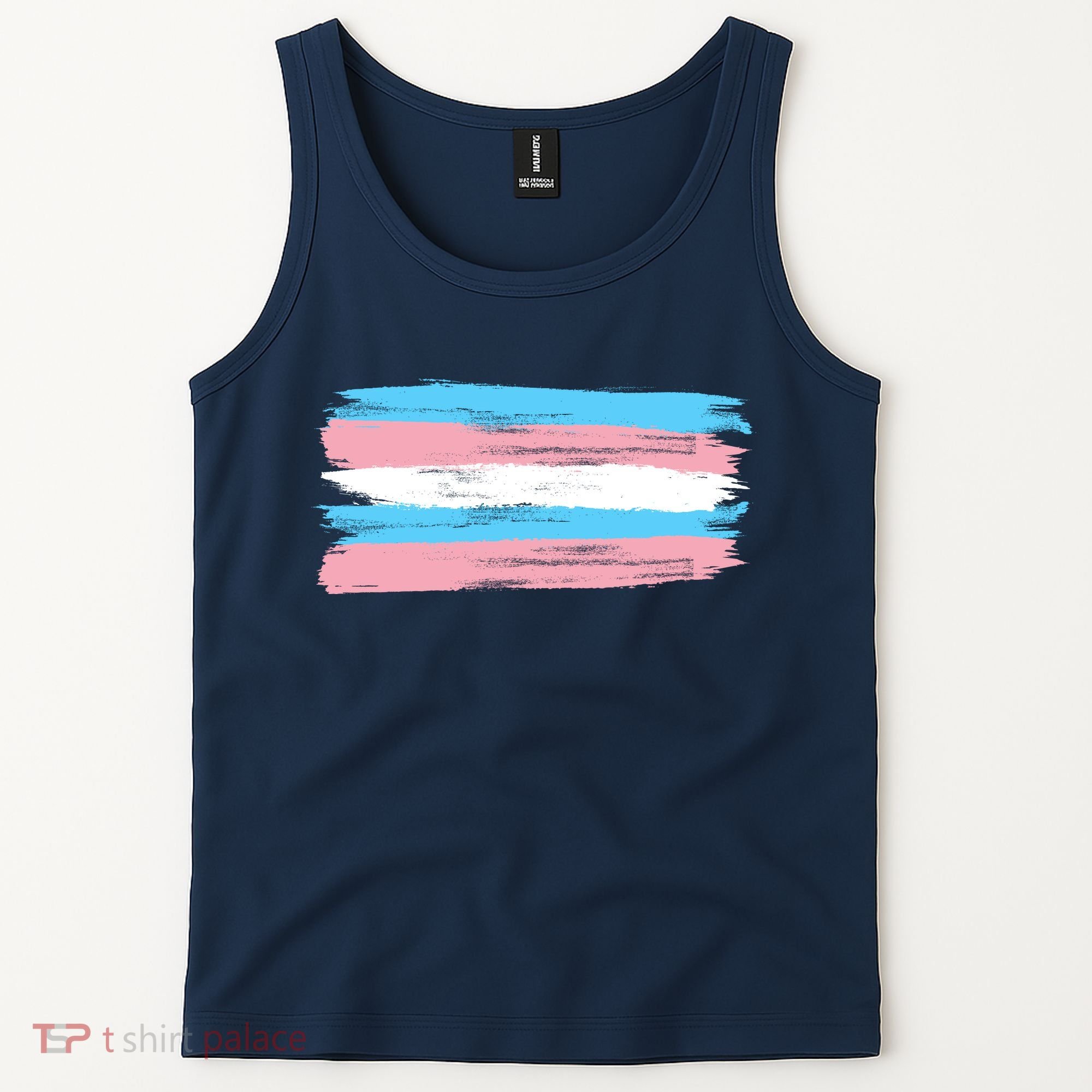 Distressed Transgender Pride Flag Tank Top