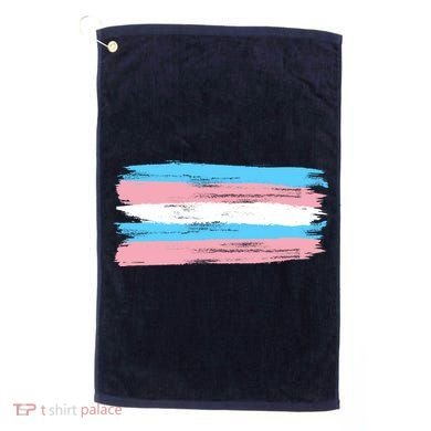 Distressed Transgender Pride Flag Golf Towel